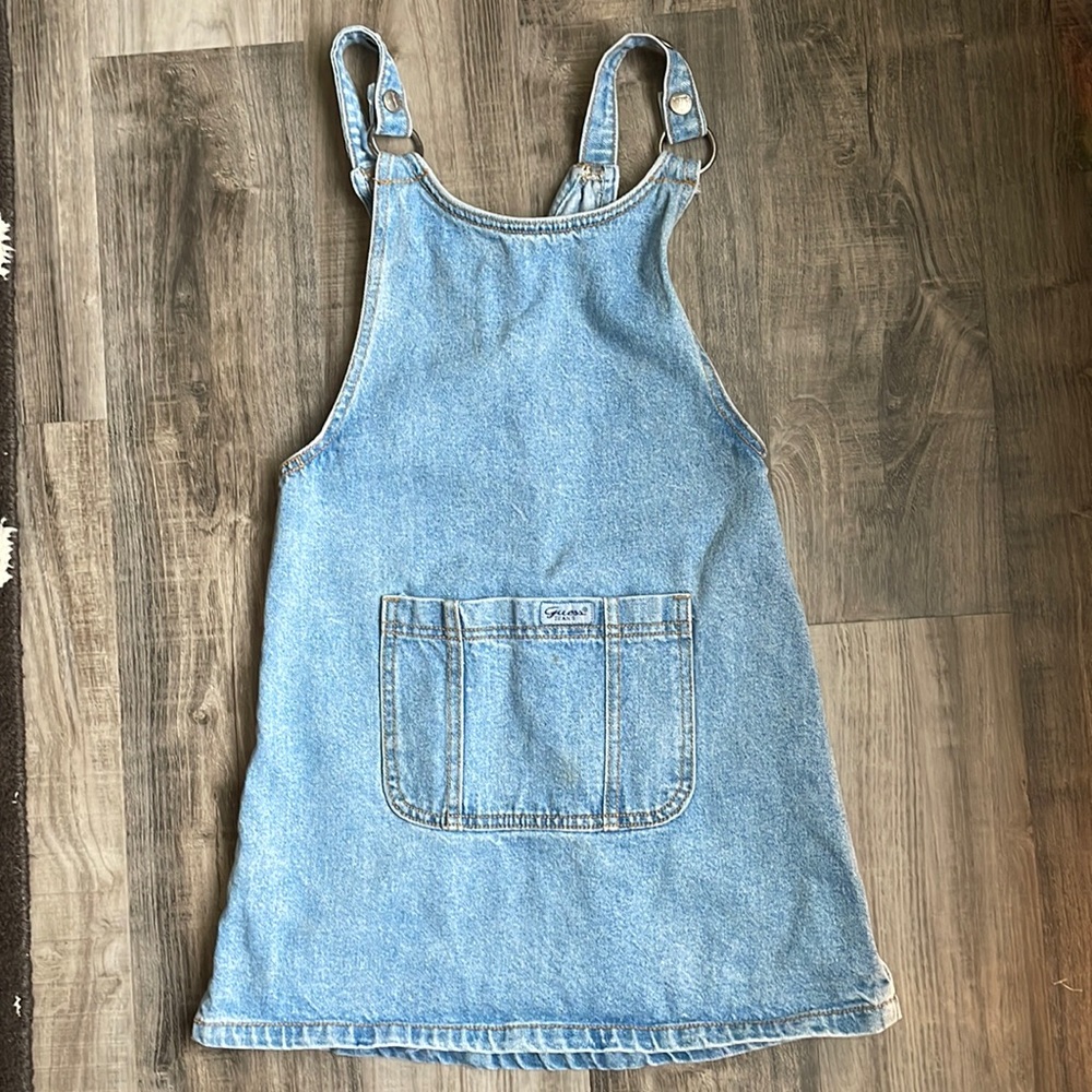 VINTAGE girl’s Guess Jeans denim skirt overalls